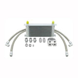 Mishimoto Universal Thermostatic 10 Row Oil Cooler Kit - Silver