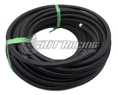 16AN AN16 PTFE Black Nylon Braided Stainless Steel Fuel Hose E85 10ft Length