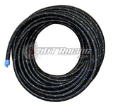 JDT Racing 10AN AN10 PTFE Black/Blue Nylon Braided Stainless Steel Fuel Hose 25ft Length