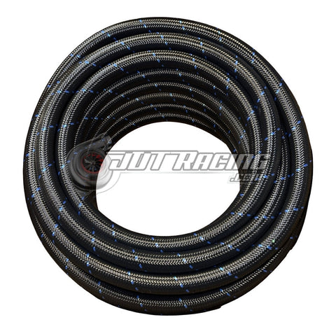 JDT Racing AN16 16AN Black/Blue Nylon Braided Stainless Steel Hose High Quality 25ft Length