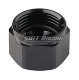 JDT Racing AN10 10AN Flare Cap with Internal O-Ring ORB Black Aluminum High Quality (Qty 3)