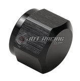 JDT Racing AN10 10AN Flare Cap with Internal O-Ring ORB Black Aluminum High Quality (Qty 3)