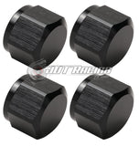 JDT Racing AN16 16AN Flare Cap with Internal O-Ring ORB Black Aluminum High Quality (Qty 4)