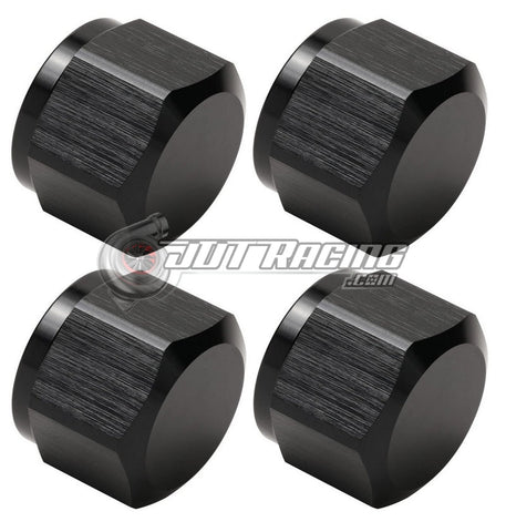 JDT Racing AN12 12AN Flare Cap with Internal O-Ring ORB Black Aluminum High Quality (Qty 4)