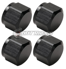 AN6 6AN Flare Cap with Internal O-Ring ORB Black Aluminum High Quality (Qty 4)