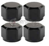 JDT Racing AN8 8AN Flare Cap with Internal O-Ring ORB Black Aluminum High Quality (Qty 4)