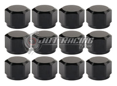 AN16 16AN Flare Cap w/ Internal O-Ring ORB Black Aluminum High Quality (Qty 12)