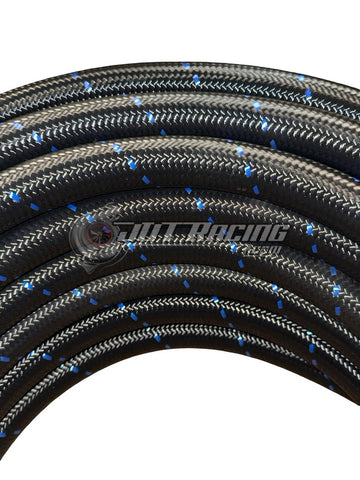 JDT Racing AN20 20AN Black/Blue Nylon Braided Stainless Steel Hose High Quality 25ft Length