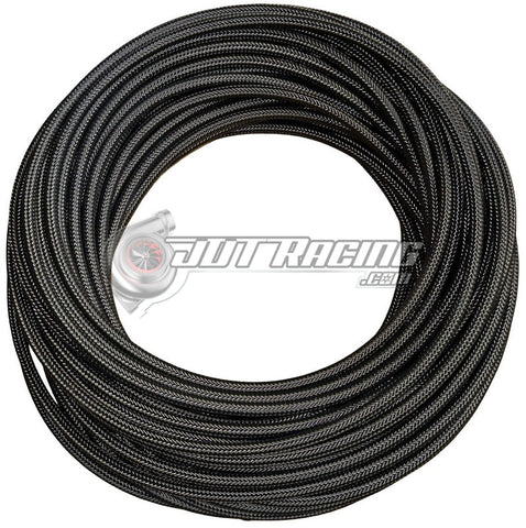 JDT Racing 4AN AN4 PTFE Black Nylon Braided Stainless Steel Fuel Hose E85 20ft Length