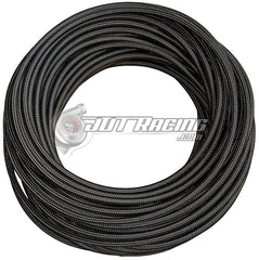 4AN AN4 PTFE Black Nylon Braided Stainless Steel Fuel Hose E85 30ft Length