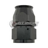 JDT Racing AN16 16AN PTFE Teflon Straight Swivel Hose End w/ Ferrule Black Aluminum (Qty 3)