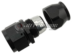 AN16 16AN PTFE Teflon Straight Swivel Hose End with Ferrule Black CNC Aluminum