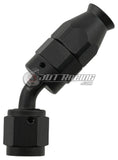 JDT Racing AN3 3AN 45° Degree PTFE Teflon Swivel Hose End Black AN Fitting E85 Flex (Qty 4)