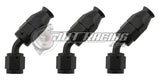 JDT Racing AN4 4AN 45° Degree PTFE Teflon Swivel Hose End Black AN Fitting E85 Flex (Qty 3)
