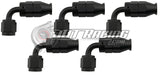 JDT Racing AN3 3AN 90° Degree PTFE Teflon Swivel Hose End Black AN Fitting E85 Flex (Qty 5)