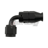 JDT Racing AN4 4AN 90° Degree PTFE Teflon Swivel Hose End Black AN Fitting E85 Flex (Qty 2)