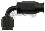 JDT Racing AN4 4AN 90° Degree PTFE Teflon Swivel Hose End Black AN Fitting E85 Flex (Qty 5)