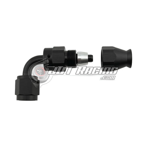 JDT Racing AN4 4AN 90° Degree PTFE Teflon Swivel Hose End Black AN Fitting E85 Flex (Qty 4)