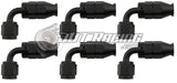 JDT Racing AN4 4AN 90° Degree PTFE Teflon Swivel Hose End Black AN Fitting E85 Flex (Qty 6)