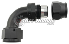 AN16 16AN PTFE Teflon 90° Degree Swivel Hose End with Ferrule Black CNC Aluminum
