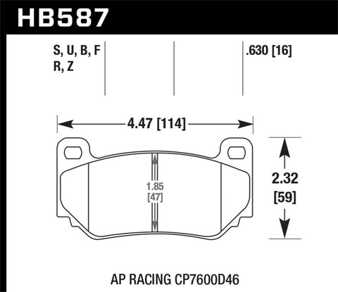 Hawk 2002-2004 Audi A6 (Front Rotors 320mm) HPS 5.0 Rear Brake Pads