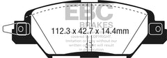 EBC 2016 Mazda CX-5 2.0L Ultimax2 Rear Brake Pads