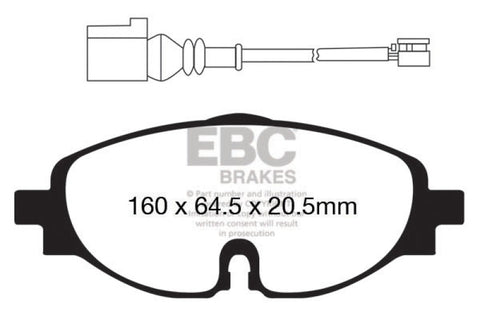 EBC 14+ Audi A3 1.8 Turbo Yellowstuff Front Brake Pads