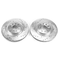 Power Stop 17-18 Honda Civic Front Evolution Drilled & Slotted Rotors - Pair