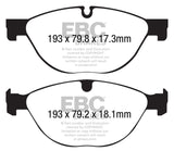 EBC 13+ Jaguar F-Type (Cast Iron Only) 3.0 Supercharged (380) Perf Pkg Yellowstuff Front Brake Pads