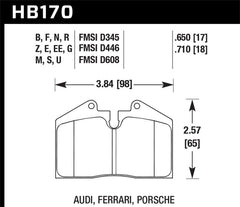 Hawk 79-99 Porsche 911 / 86-95 Porsche 928 / 86-94 Porsche 944 Turbo DTC-60 Race Rear Brake Pads