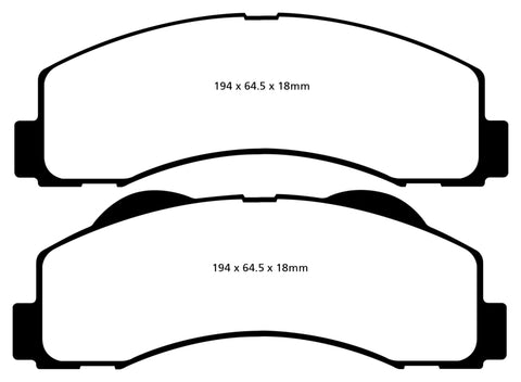 EBC 15+ Ford Expedition 3.5 Twin Turbo 2WD Yellowstuff Front Brake Pads