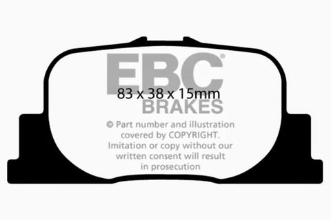 EBC 00-01 Lexus ES300 3.0 Yellowstuff Rear Brake Pads