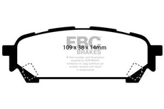 EBC 04-06 Saab 9-2X 2.0 Turbo Yellowstuff Rear Brake Pads