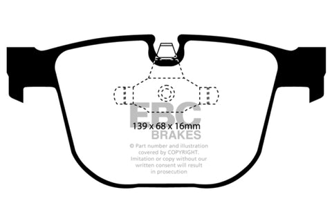 EBC 08-10 BMW M3 4.0 (E90) Yellowstuff Rear Brake Pads