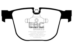 EBC 08-10 BMW M3 4.0 (E90) Redstuff Rear Brake Pads