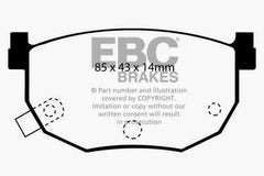EBC 99-01 Hyundai Elantra 2.0 Ultimax2 Rear Brake Pads