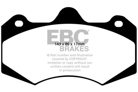 EBC 01-04 Aston Martin Vanquish 5.9 (AP Caliper) Bluestuff Front Brake Pads