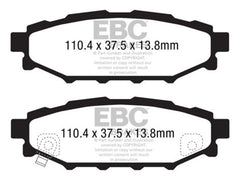 EBC 12+ Subaru BRZ 2.0 (solid rear rotors) Greenstuff Rear Brake Pads