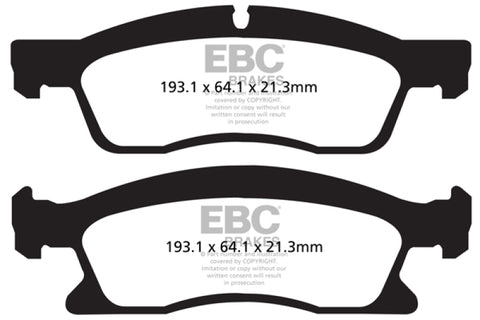 EBC 13+ Dodge Durango 5.7 Greenstuff Front Brake Pads