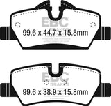 EBC 14+ Mini Hardtop 1.5 Turbo Cooper Yellowstuff Rear Brake Pads