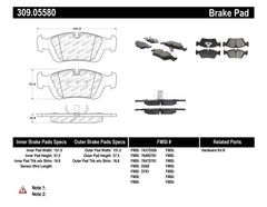 StopTech 96-02 BMW Z3 / 03-08 Z4 / 97-00 323 / 10/90-99 325/328 (E30/E36) Front Brake Pads