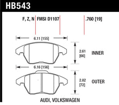 Hawk HP+ Street Brake Pads