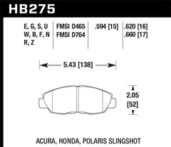 Hawk Acura/ Honda Performance Ceramic Street Front Brake Pads