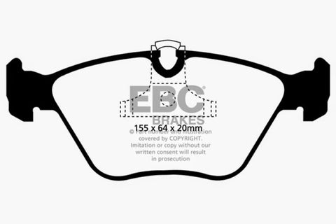 EBC 04-06 BMW X3 2.5 (E83) Redstuff Front Brake Pads