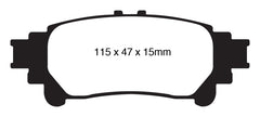 EBC 10+ Lexus RX350 3.5 (Japan) Greenstuff Rear Brake Pads