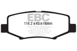 EBC 06-11 Dodge Nitro 3.7 Extra Duty Rear Brake Pads