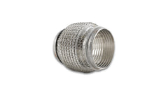 Vibrant SS Flex Coupling with Interlock Liner and Mesh Braid 3in inlet/outlet x 4in long