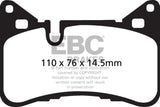 EBC 14 Mercedes-Benz C63 AMG (W204) 6.2 Yellowstuff Rear Brake Pads