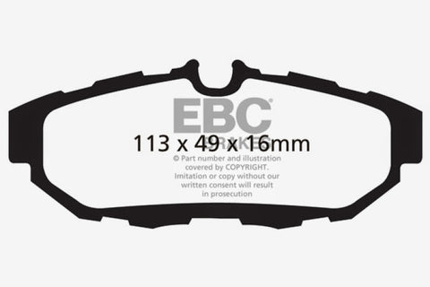 EBC 10-14 Ford Mustang 3.7 Yellowstuff Rear Brake Pads