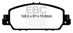 EBC 13-17 Honda Accord Coupe 2.4 EX Redstuff Front Brake Pads